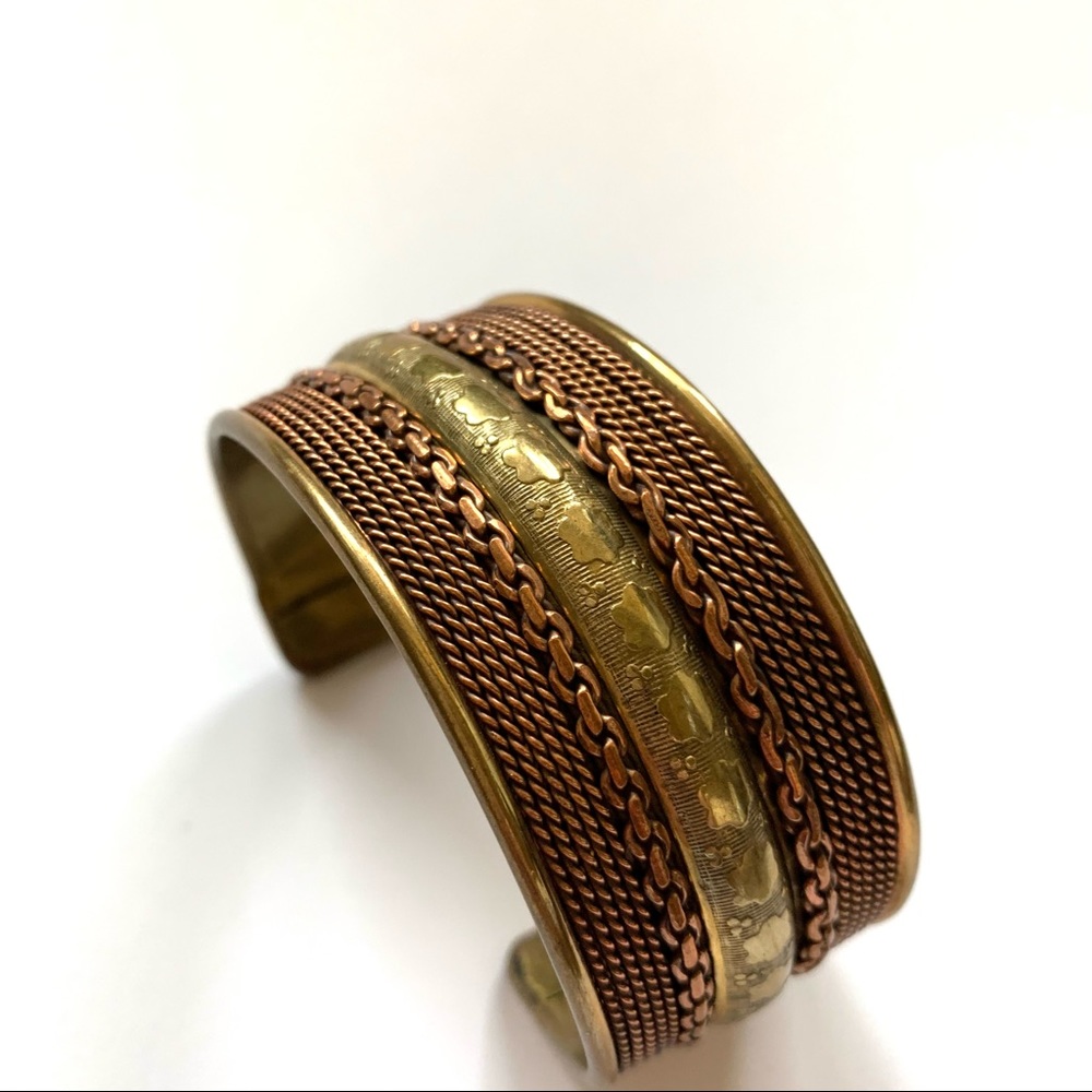 Fashion Jewelry • Brass & Copper Cuff Boho